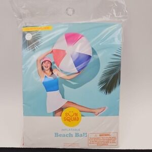 Sun Squad Inflatable Beach‎ Ball-25 Inch Diameter New Sealed